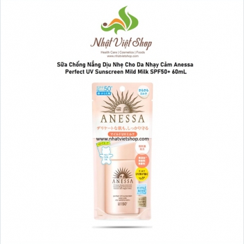 HH- Sữa Chống Nắng Dịu Nhẹ Cho Da Nhạy Cảm Anessa Perfect UV Sunscreen Mild Milk SPF50+ 60mL