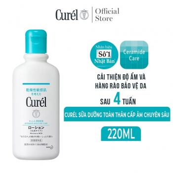 Curel - Sữa Dưỡng Toàn Thân Cấp Ẩm Chuyên Sâu Intensive Moisture Care Moisture Milk 220ml
