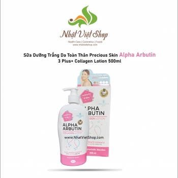 Sữa Dưỡng Trắng Da Toàn Thân Precious Skin Alpha Arbutin 3 Plus+ Collagen Lotion 500ml