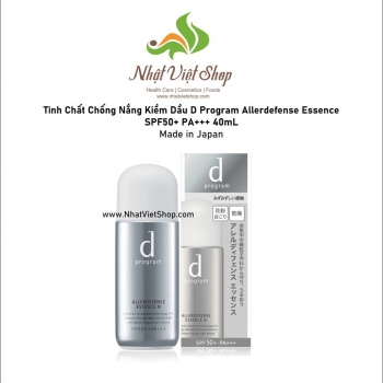 Tinh Chất Chống Nắng Kiềm Dầu D Program Allerdefense Essence SPF50+ PA+++ 40mL