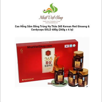 Cao Hồng Sâm Đông Trùng Hạ Thảo 365 Korean Red Ginseng & Cordyceps GOLD, EXP: 23/2/2025