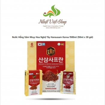 TPCN - Nước Hồng Sâm Nhụy Hoa Nghệ Tây Hansusam Korea 1500ml (50ml x 30 gói)