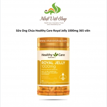 TPCN - Viên Sữa Ong Chúa Healthy Care Royal Jelly 1000mg 365 viên - Úc, EXP: 12/2026