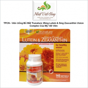 TPCN - Viên Uống Bổ Mắt Trunature 25mg Lutein & 5mg Zeaxanthin Vision Complex Của Mỹ 140 Viên