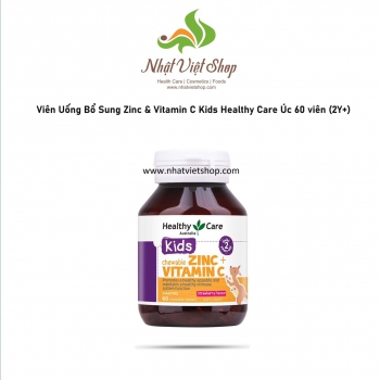 TPCN - Viên Uống Bổ Sung Zinc & Vitamin C Kids Healthy Care Úc 60 viên (2Y+)
