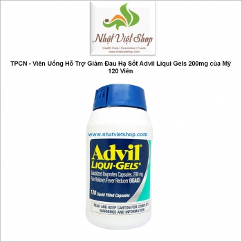 TPCN - Viên Uống Hỗ Trợ Giảm Đau Hạ Sốt Advil Liqui Gels 200mg của Mỹ 120 Viên