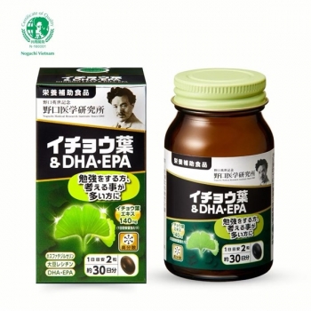 TPCN - Viên Uống Hỗ Trợ Tăng Cường Tuần Hoàn Máu Lên Não Ginkgo Leaf & DHA-EPA Noguchi 60 Viên