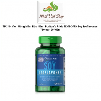 Viên Uống Mầm Đậu Nành Puritans Pride NON-GMO Soy Isoflavones 750mg 120 Viên, EXP:12/2026