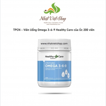 TPCN - Viên Uống Hỗ Trợ Tim Mạch, Huyết Áp Healthy Care Omega 3-6-9 của Úc 200 Viên