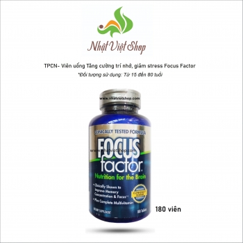 TPCN - Viên uống Tăng cường trí nhớ, giảm stress Focus Factor của Mỹ (180 viên)