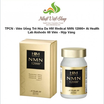 TPCN - Viên Uống Trẻ Hóa Da HM Medical NMN 12000+ Ai Health Lab Aishodo 60 Viên - Hộp Vàng
