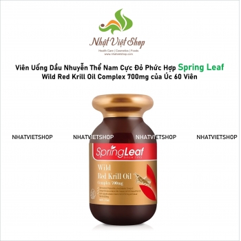 Viên Uống Dầu Nhuyễn Thể Nam Cực Đỏ Phức Hợp Spring Leaf Wild Red Krill Oil Complex 700mg của Úc 60